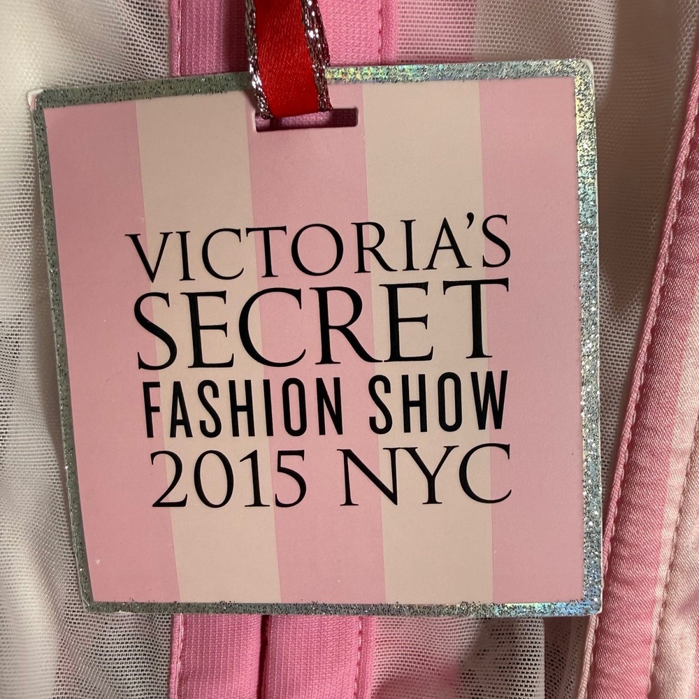 NWT Victoria's Secret 2015 Fashion Show 34C Pink Stripe Lace Corset Bustier Rare - Picture 3 of 13
